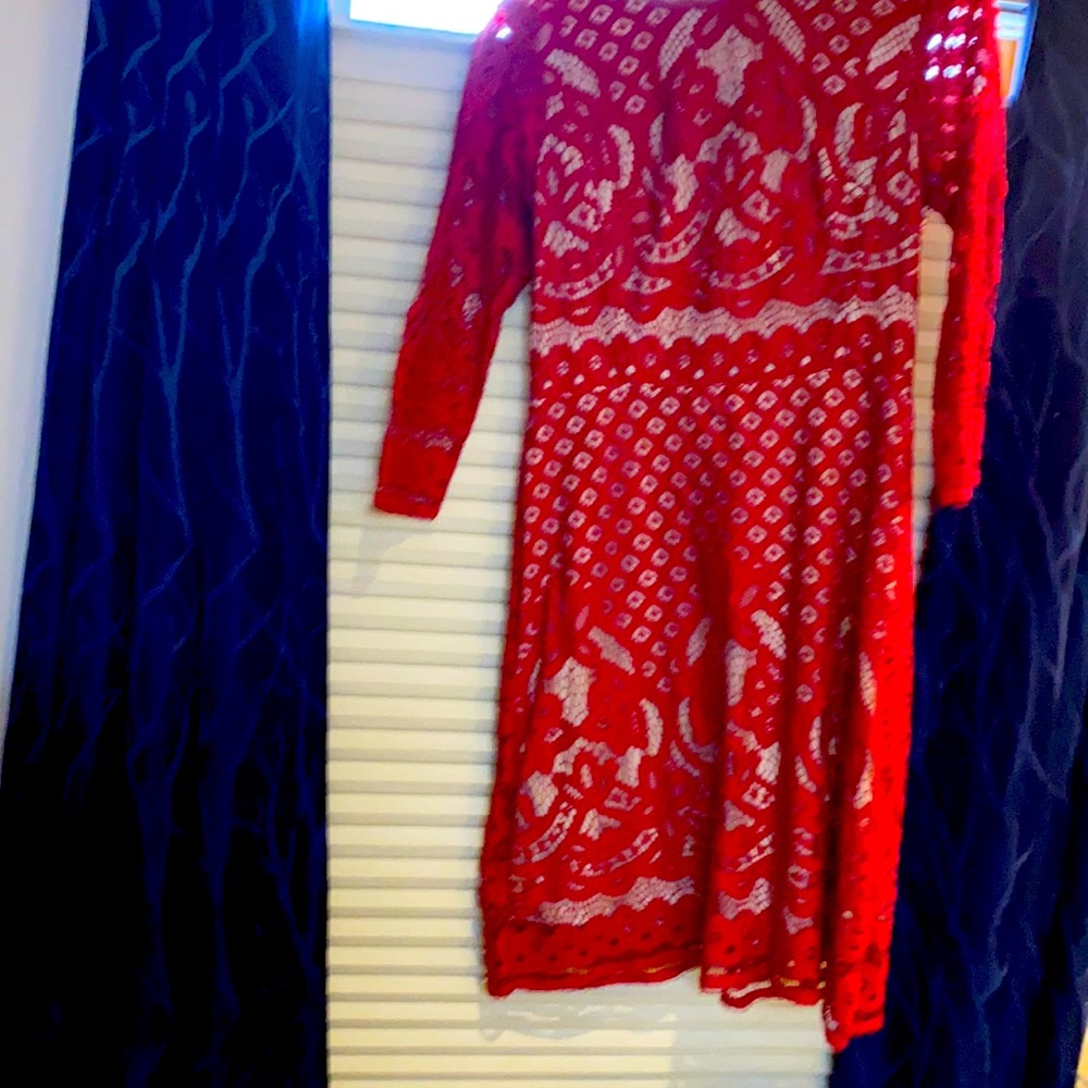Lace red dress size 4